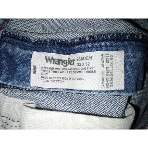 Wrangler 936 Cowboy Cut Rigid Slim Fit Jeans 33x32 (31x30 Actual) - Picture 6 of 6
